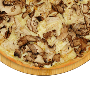 Pizza tradicional Pollo Champiñón_1